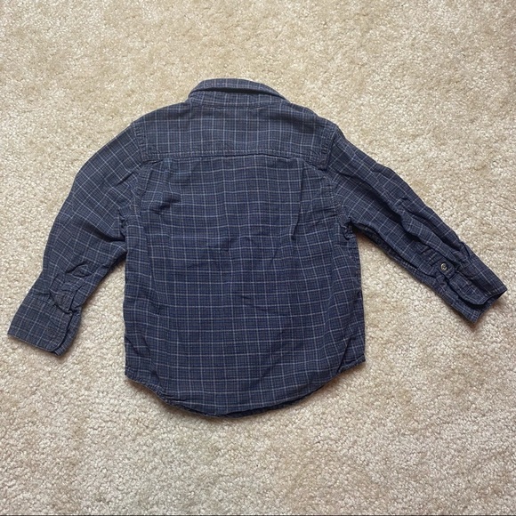 Baby Gap Boys Blue & Brown Checkered Button Down Size 2 - Picture 5 of 5